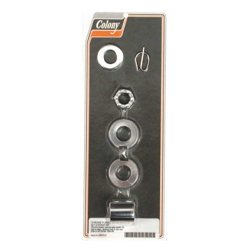 COLONY AXLE SPACER KIT REAR, SMOOTH CHROME 84-99 SOFTAIL (NU) 989469