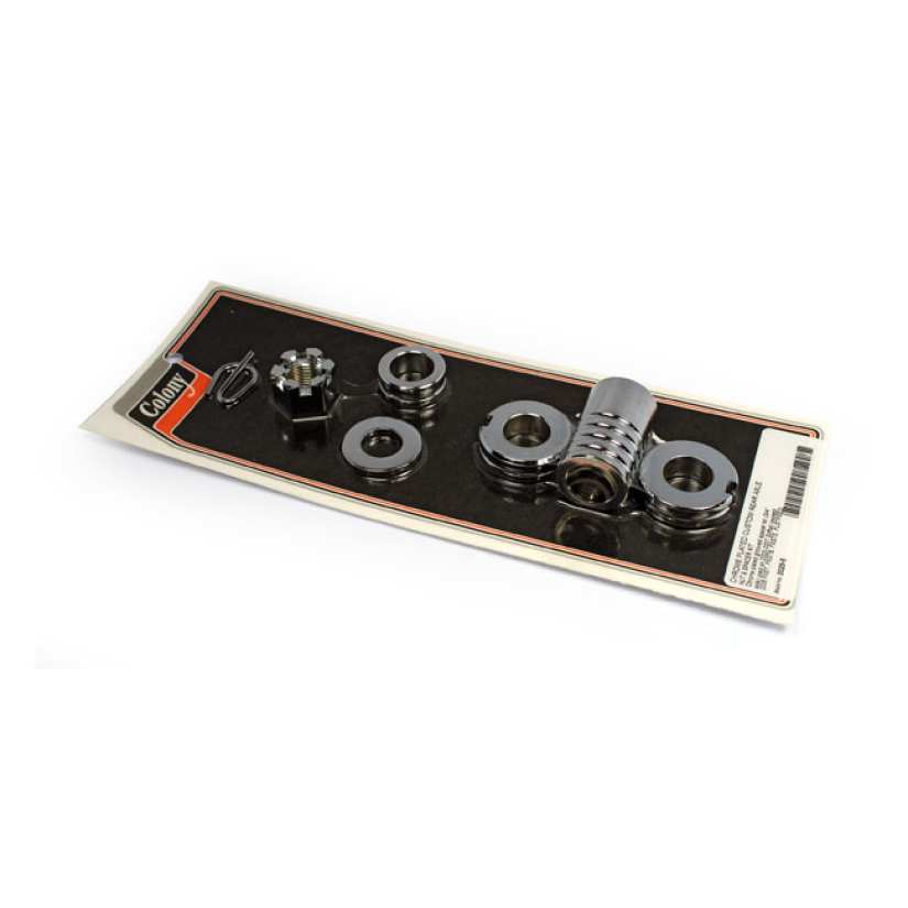 COLONY AXLE SPACER KIT REAR, GROOVED CHROME 00-06 SOFTAIL (NU) 989470