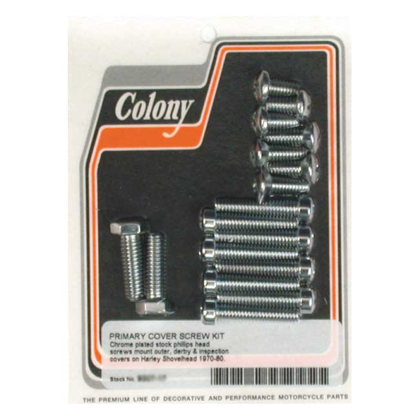COLONY PRIMARY MOUNT KIT PHILLIPS HEAD, CHROME FITS PRIMARY COVER; INS 989513
