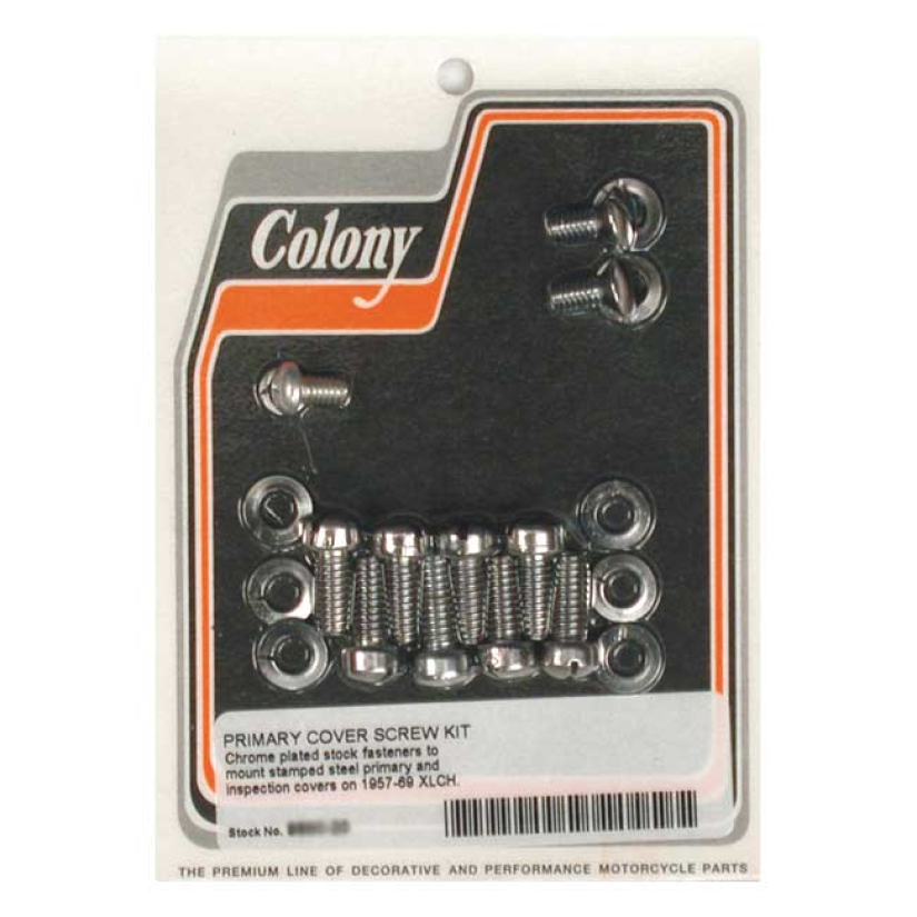 COLONY PRIMARY MOUNT KIT SLOTTED HEAD, CHROME FITS PRIMARY COVER; INSP 989519