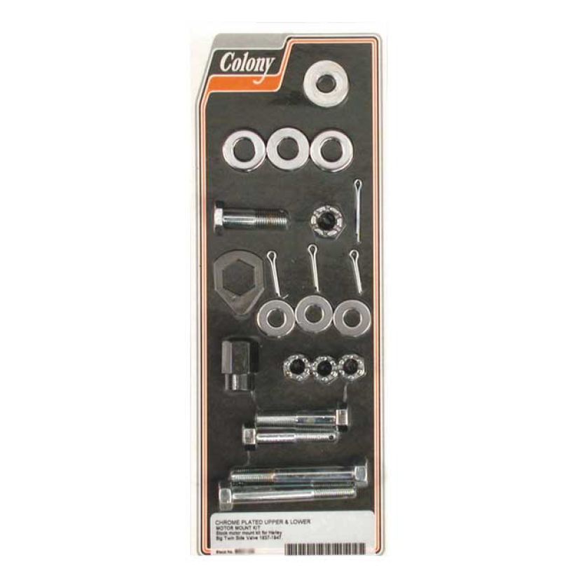 COLONY MOTOR MOUNT KIT CHROME 37-48 SV BIG TWIN (NU) 989684