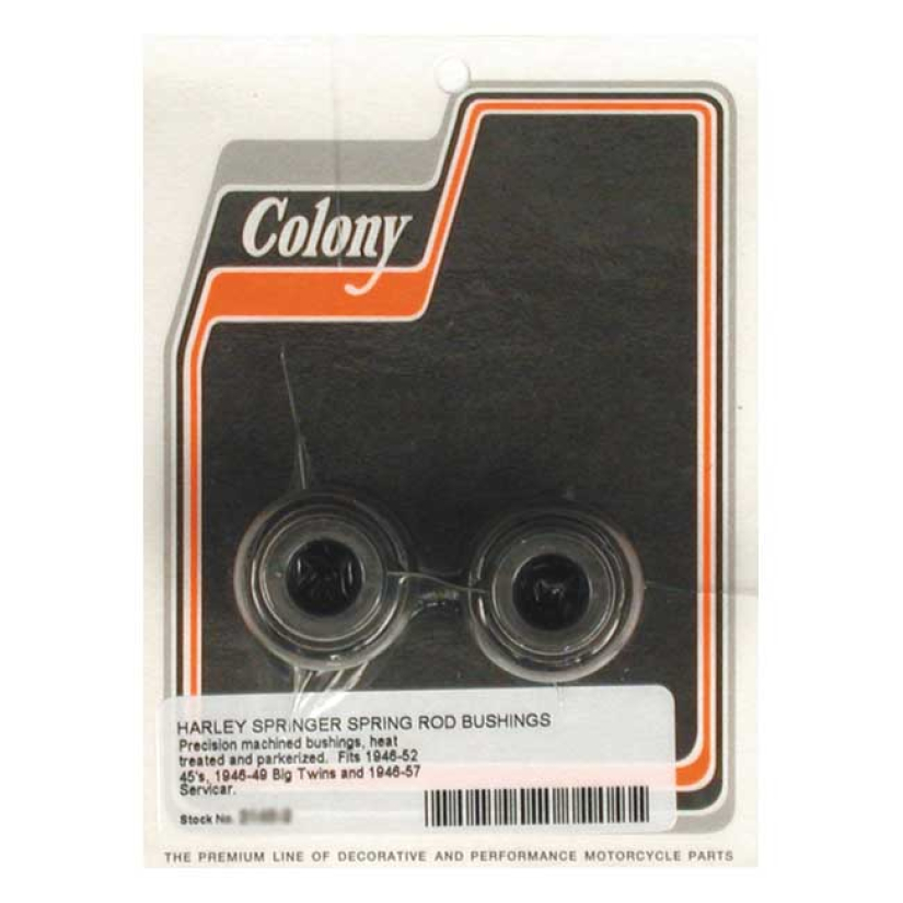 COLONY SPRINGER SPRING ROD BUSHINGS PARKERIZED; FOR SPRINGER FORKS 46- 989761