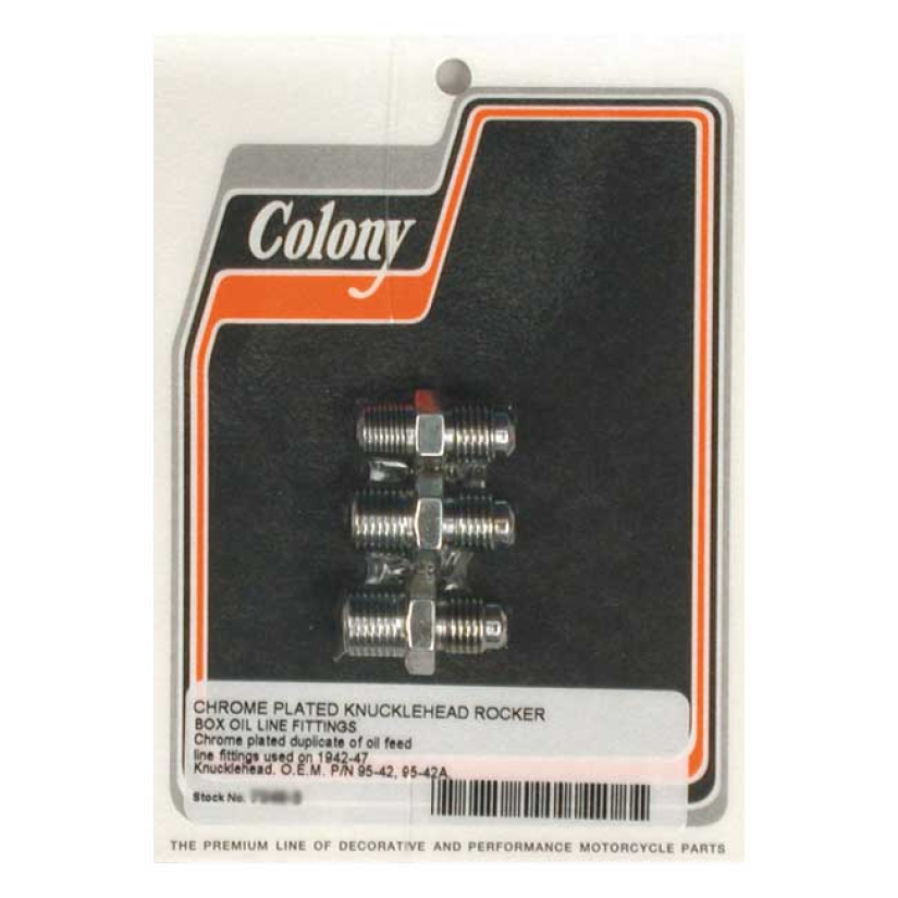 COLONY ROCKER OIL LINE FEED FITTING 989817