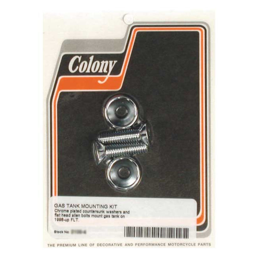 COLONY, FRONT SIDE GAS TANK MOUNT KIT. CHROME CHROME PLATED FLATHEAD B 989841