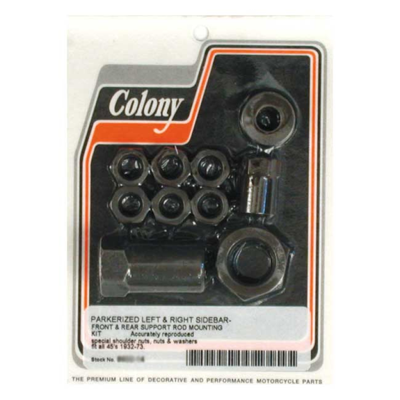 COLONY, FLOORBOARD SUPPORT ROD MOUNT KIT. BLACK BLACK PARKERIZED. LEFT 989917