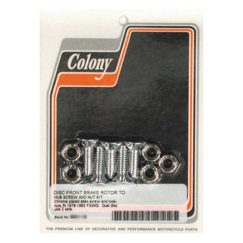 JARRULEVYN PULTIT, COLONY BRAKE ROTOR BOLT KIT 989930