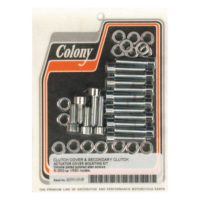 COLONY CLUTCH COVER MOUNT KIT POLISHED CHROME ALLEN. CLUTCH COVER & SE 990245