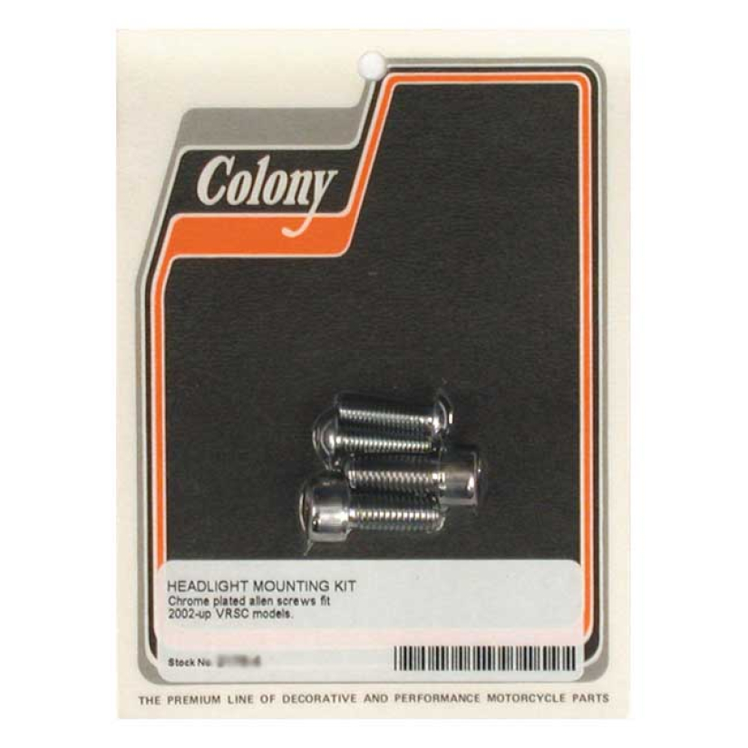 COLONY HEADLAMP MOUNT KIT CHROME ALLEN 02-17 V-ROD (NU) 990261