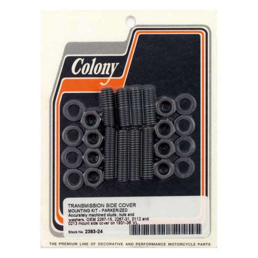 COLONY TRANSM SIDE COVER MOUNT KIT PARKERIZED 1931-1936 VL 990385