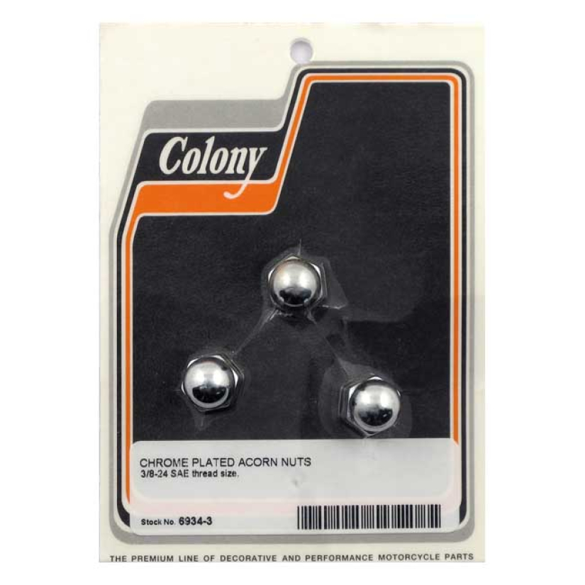 COLONY ACORN NUTS CHROME PLATED M6 (1.0) 990418