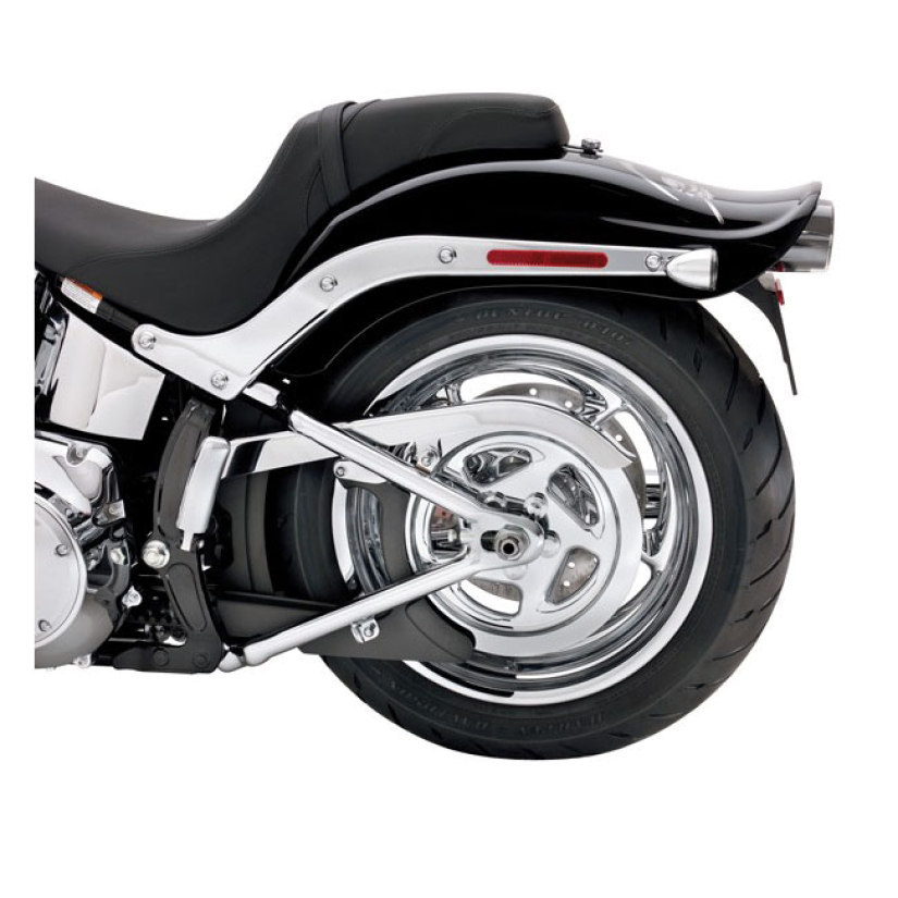 UPPER BELT GUARD, SOFTAIL. CHROME - STEEL  - OEM STYLE REPLACEMENT  - 991142