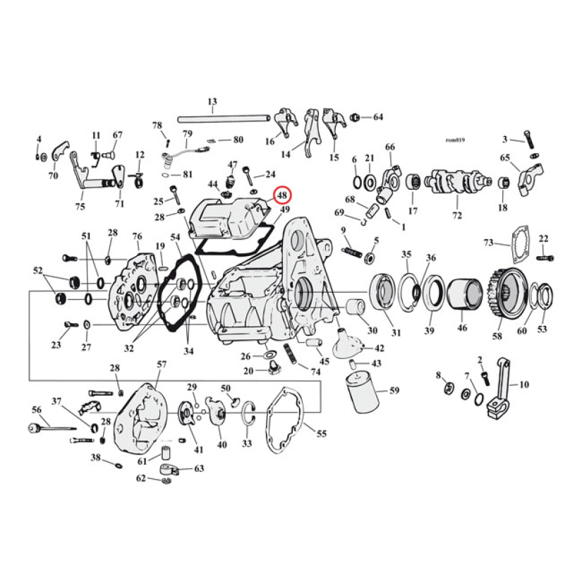 TRANSMISSION TOP COVER, CHROME 997066